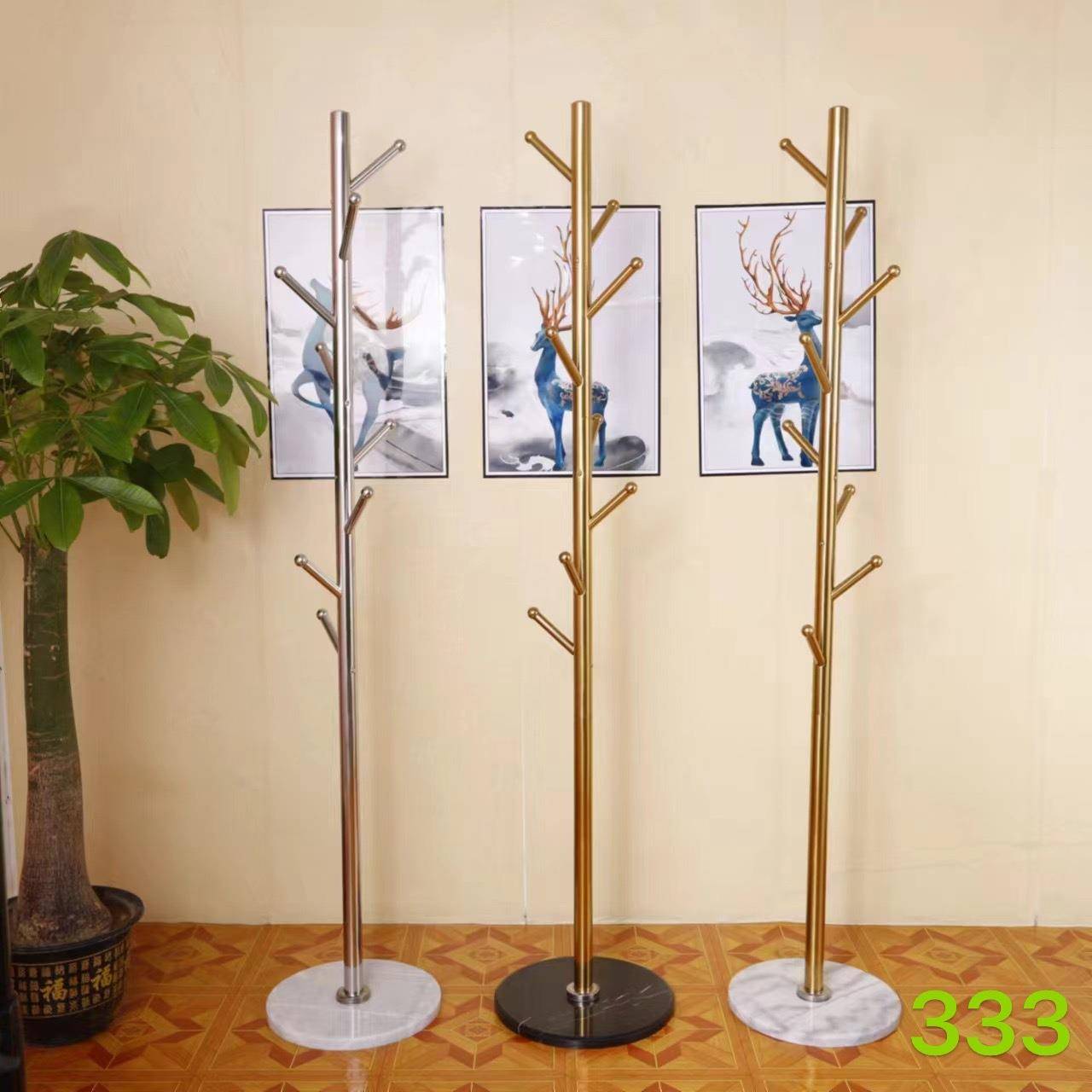 落地衣架不架锈钢挂衣服理架子天然大衣帽架多功能置石物UEW收纳