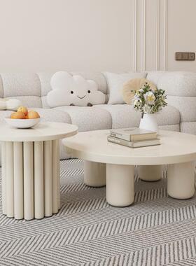 法式圆奶油风形茶几用组合民简约小57499户型客厅家轻奢现代创意