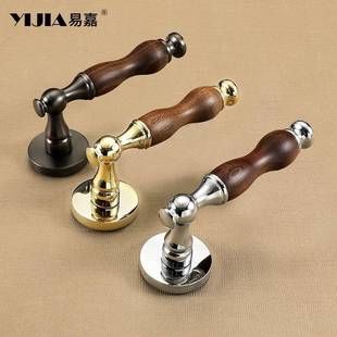 72F043磁原木家用卧室房门门锁室内风卫生间木通用型吸静音胡桃木