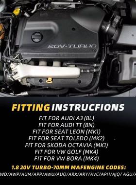 汽车改A38过L装-70-50空气滤清器蘑菇头75056空滤海绵滤器1套件