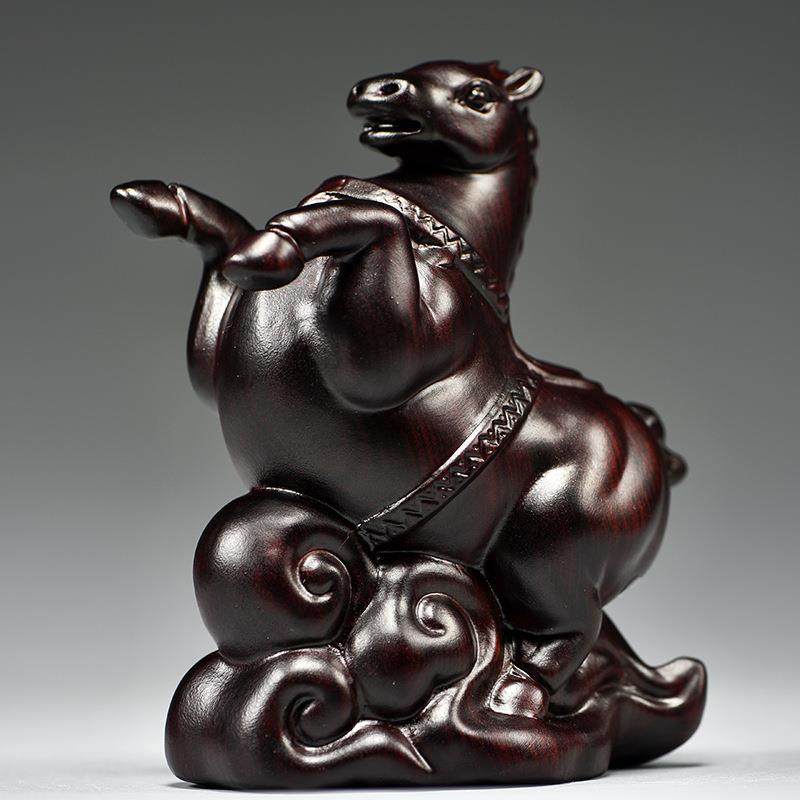 实木唐马梨摆花木雕马工艺LDS01181品件轻奢客装饰品桌面摆设生肖