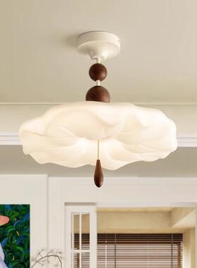 式顶中古风创意法荷叶卧室灯奶油儿童房间风吸灯复古书房94508护