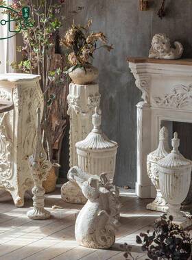 美式拍乡村复古做旧民宿LWE家居摆件个婚性创意庆艺装饰摄道具工