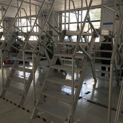 手推式攀梯扶TUZ手踏步加料取货楼登高平台设备桥走推车价过格优