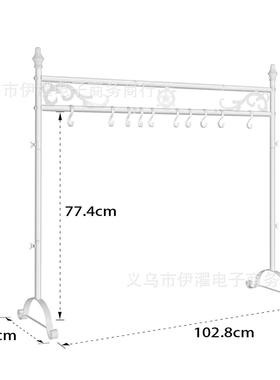 圣诞经节典白色Y-072402艺术金属袜架架带10个挂钩易于组装家庭圣