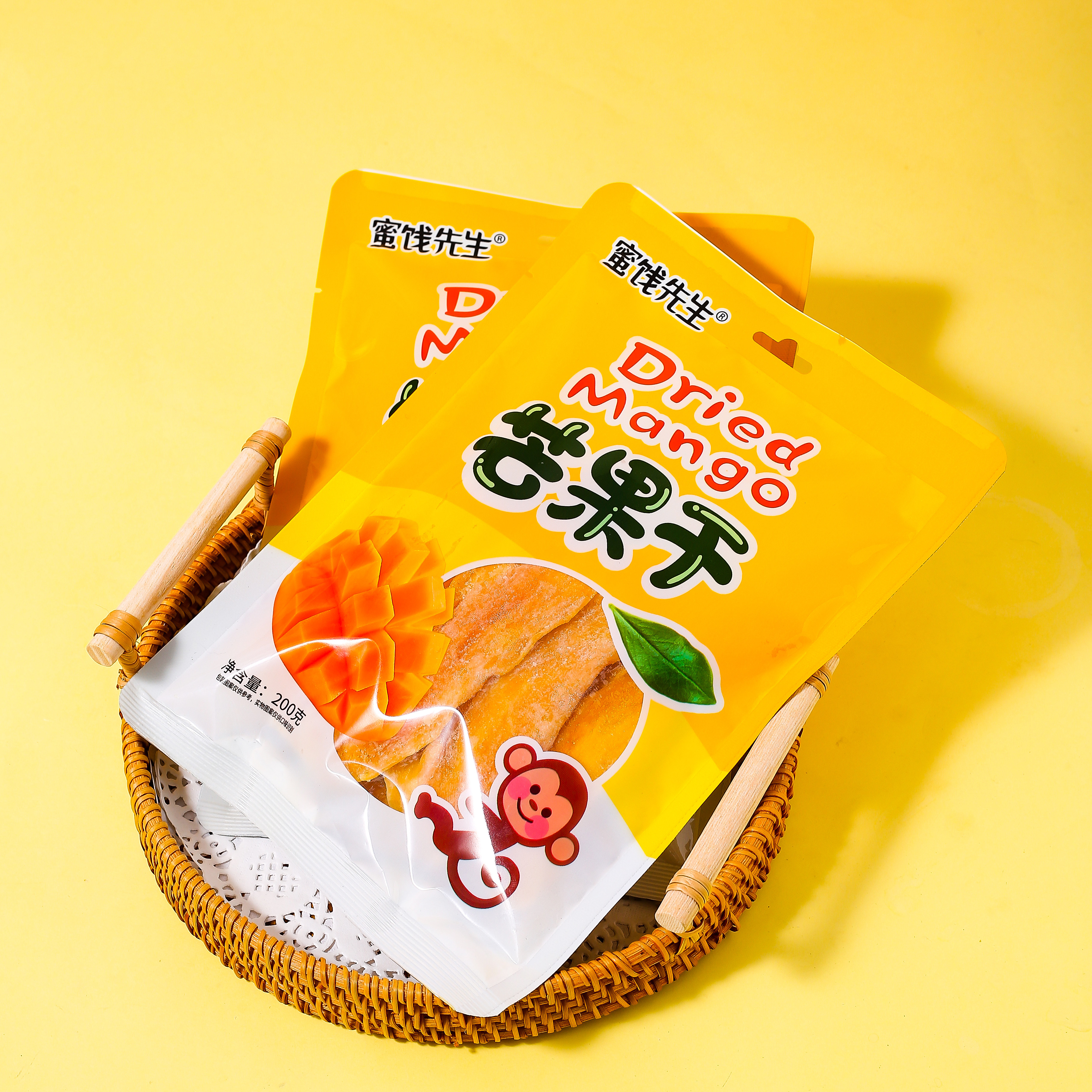 芒果干200g海南奶糕雪花酥烘焙专用果干大片厚切特产商用批发零食