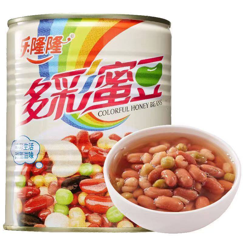 乐隆隆多彩蜜豆850g速食喜宴罐头即食多种豆类杂粮粥甜味芋圆包邮