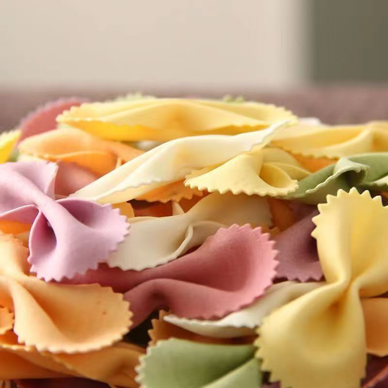 儿童多彩蝴蝶面条碎碎面片蔬菜无添加剂营养辅食造型苗条食品辅食