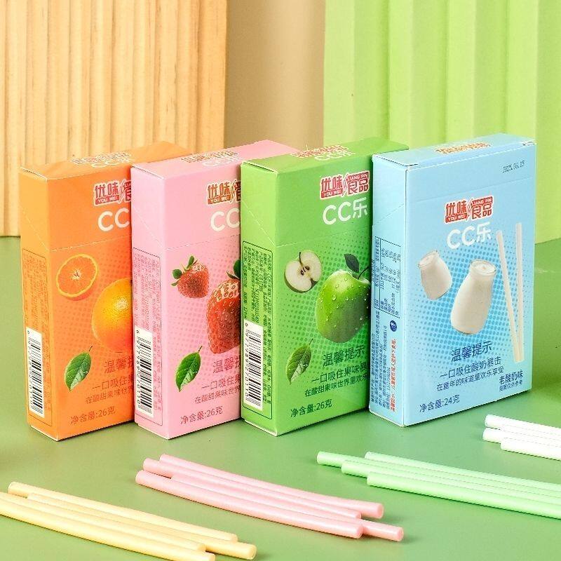CC棒高颜值吸吸乐吸管糖cc乐童年混合果味校园管糖果儿童零食批发
