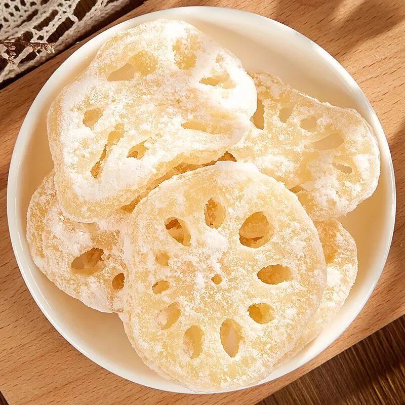 冰糖莲藕片小时候甜品茶点怀旧休闲童年小吃老式零食蜜饯年货新鲜