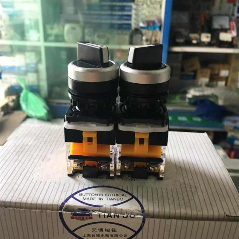 天博LAY39 LAY39C-11X/2按钮开关二档旋钮孔径22MM短柄图片
