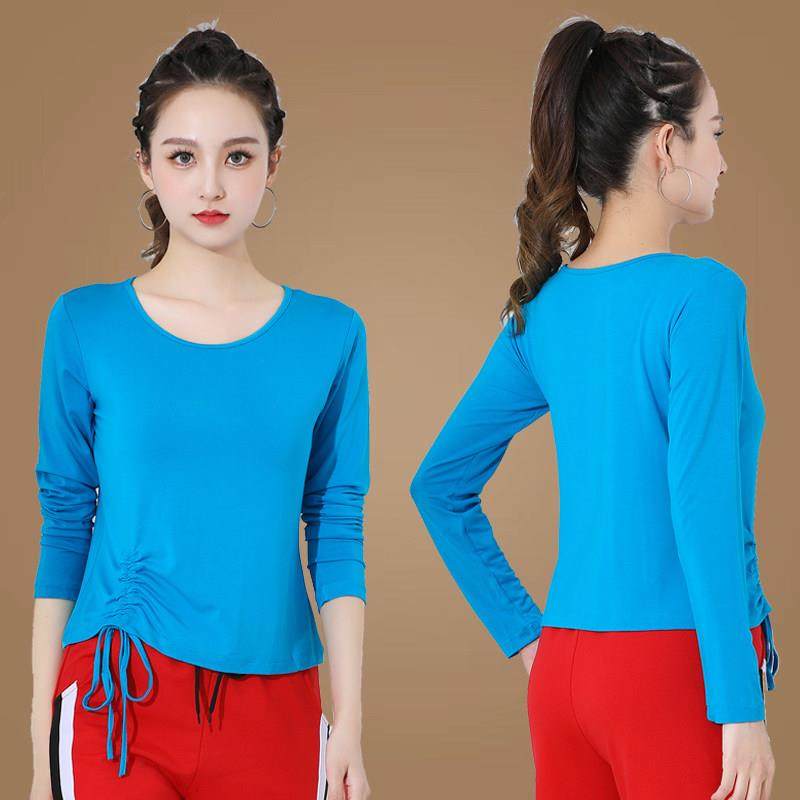 莫代尔抽绳长袖上衣春夏季新款广场舞服装秋季跳舞衣服运动演出服,3C数码配件,USB多功能数码宝,淘宝优惠券,粉丝福利购,淘宝优惠卷