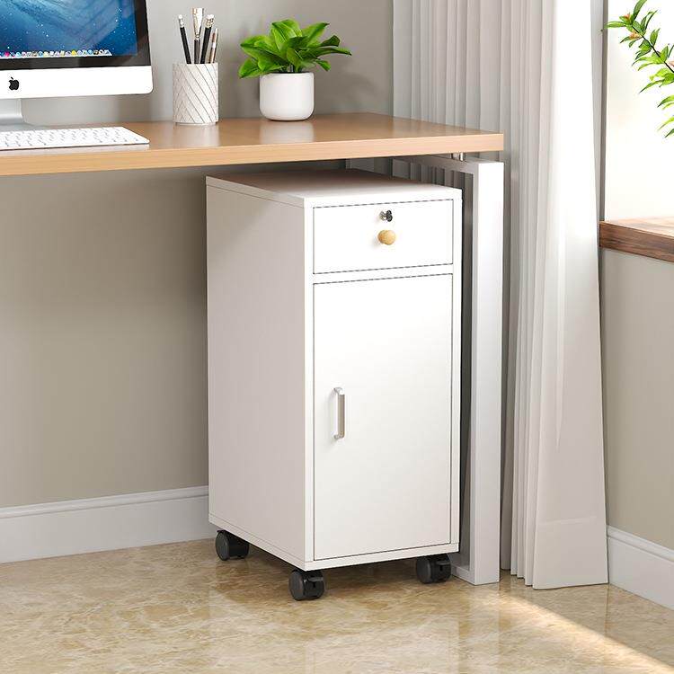 桌边可移动架落地带门主机柜收985纳柜子台式带电脑主架打印机机