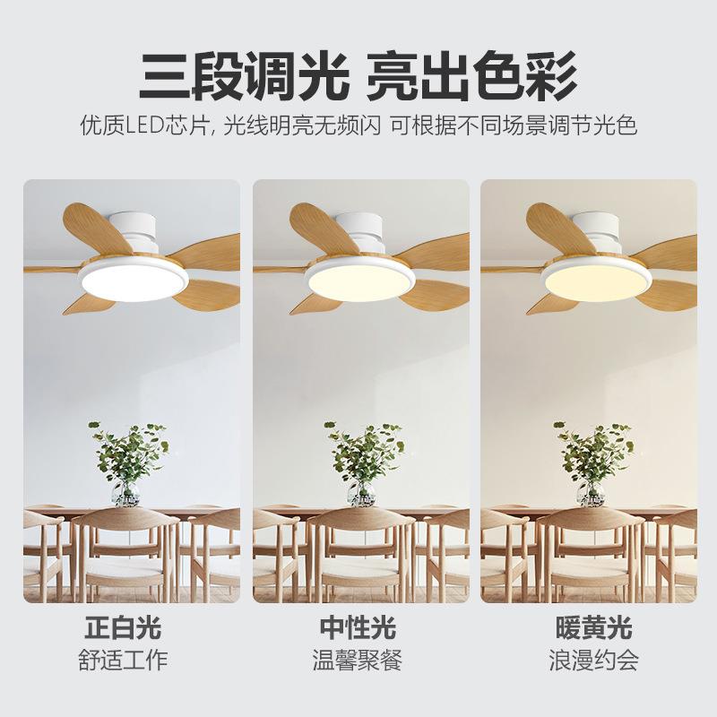家客厅室吊扇卧灯用静音餐厅带风电风扇的吊灯一体大风PL-3350-力