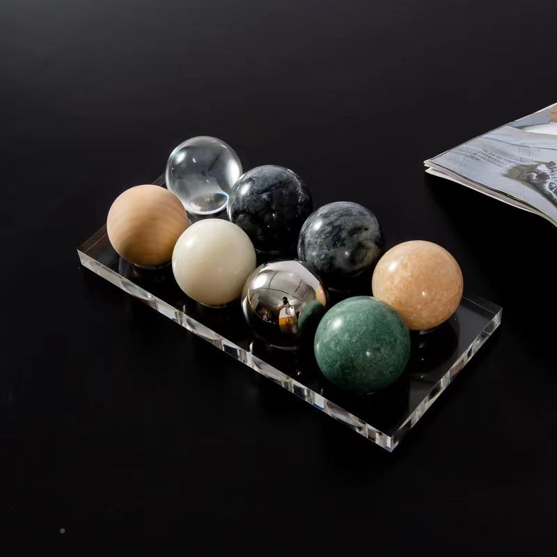 FBA简约现代亚克力大理石创意厅家玄关客轻居奢桌面工艺软装品饰