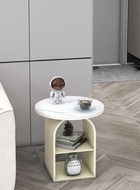 沙小发客厅茶几层卧室移动HD101225简头约置物架奶油角几户型家双