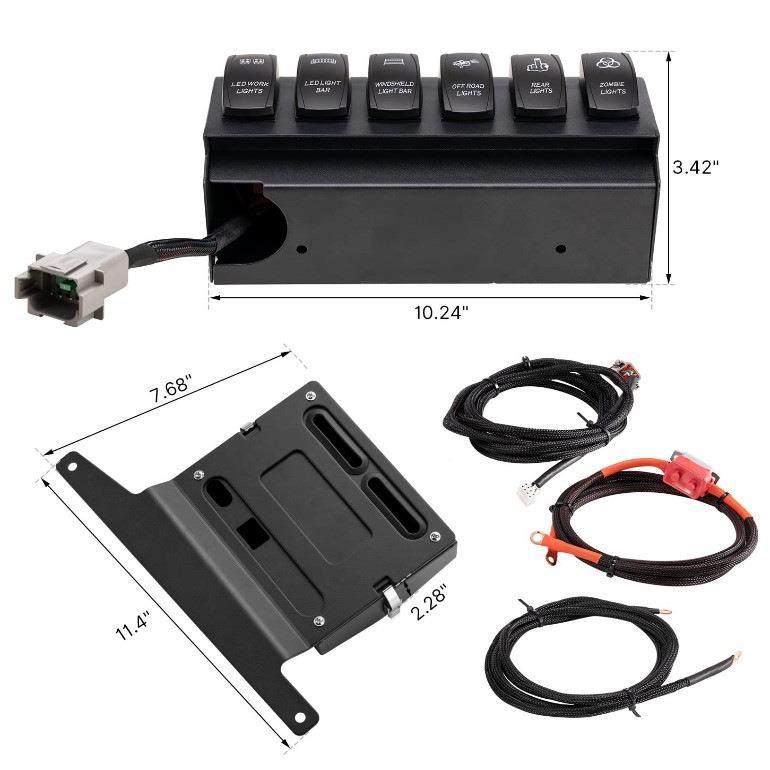 JL六组调6键开关面无品牌/板套件汽车控制继盘电器系统线束自动光