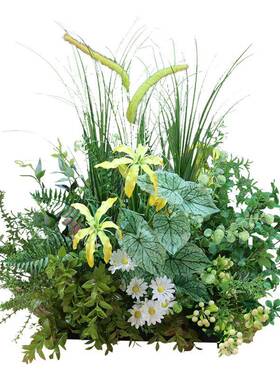 摆造设装饰仿生活动花艺件户外艺观软装67790绿植摆景仿真花景橱