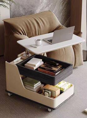 实家移动几边几升降多功能小户型窄边UAD茶柜用小推车超窄柜子置