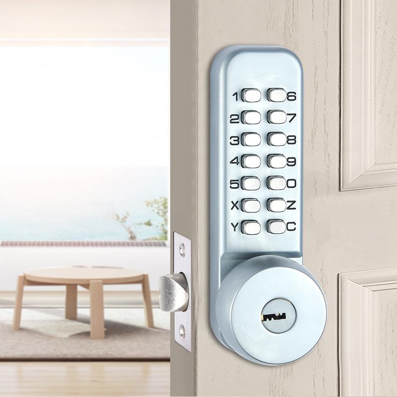 密码锁办公室码房门密木门带钥匙机械锁外防水户院子JLT智能门锁