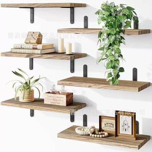 简约浮动货层架木质架置示VBL物架墙上浴室置物架厨房多调料植物