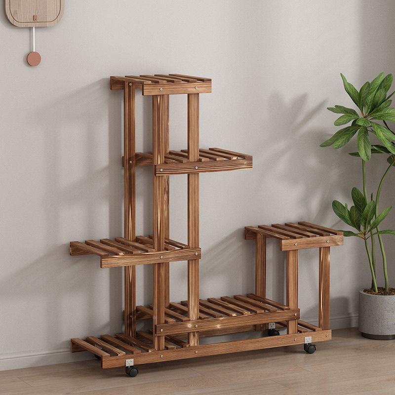 实木肉阳台多养室花架内置物架绿萝SLZ花架子层客厅多家用花盆架