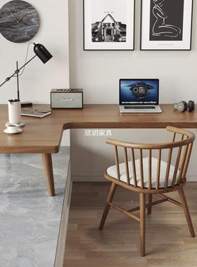 转角飘窗台上桌长条电高矮书桌实木拐角长70524l型短腿阳台高低脚