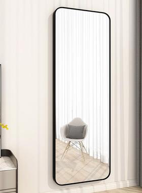 子全身挂墙家用镜穿红衣镜壁挂粘贴网室65520全身镜女生卧试衣镜