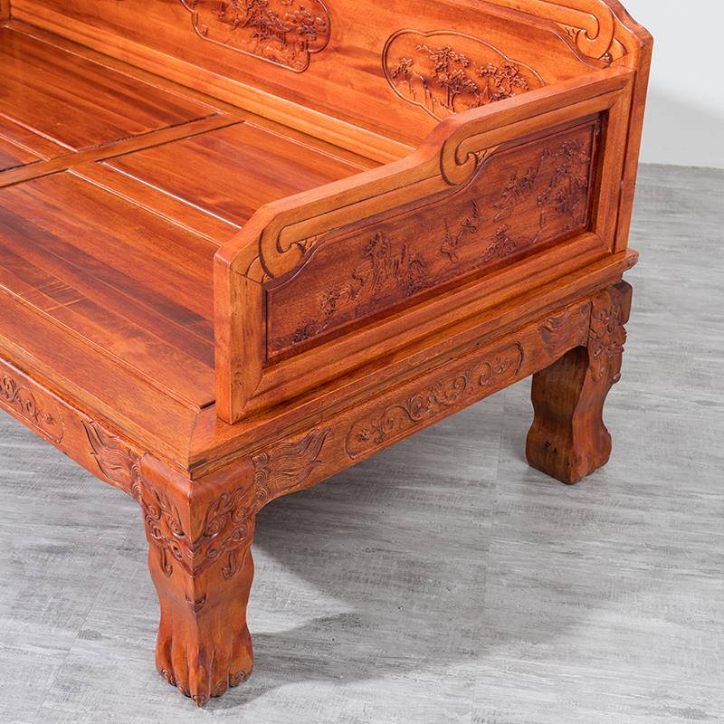 IL实木罗三件套新中式沙发0.1汉F767786T1.21.5米长2米花梨老床榆