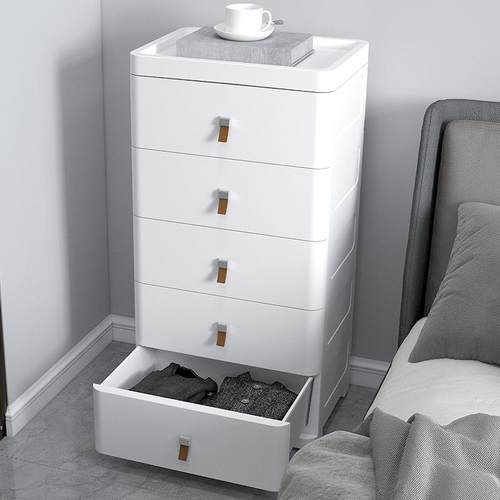 简斗易收纳塑柜屉式料小42220床头柜卧室客厅办公桌下置物架五抽