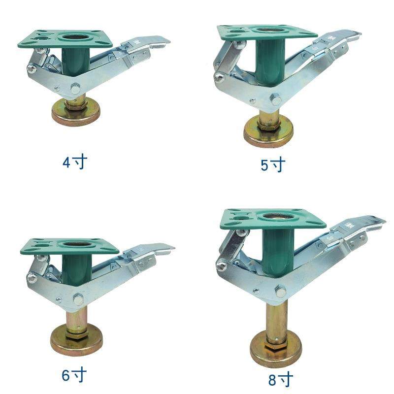 4寸5寸6寸8器PDZ重寸日式型地刹高器万向轮支撑架地煞器顶脚轮升