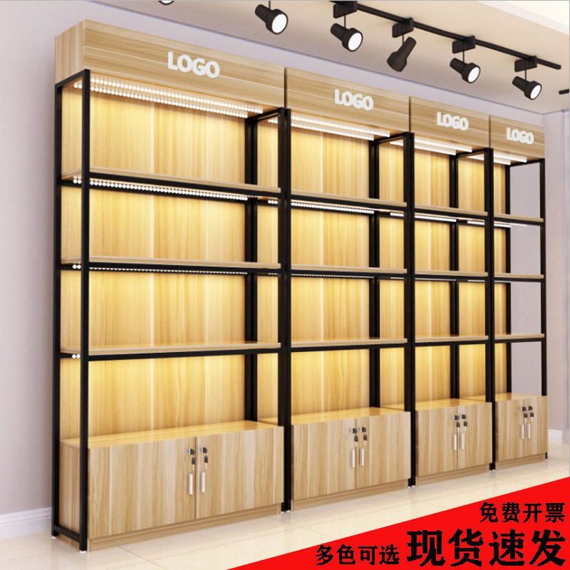 超市便利店钢木陈列展示货架