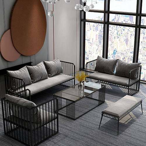 铁艺工业风卡铺店鱼骨款升小户价型茶几网红工作室服装店接待座平