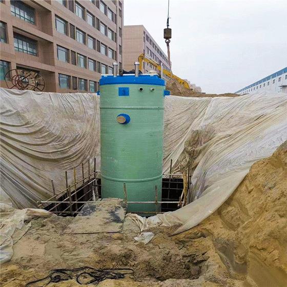 工业水污处理成套设泵预制玻璃钢环保WKQ污水提升一备体化站预制