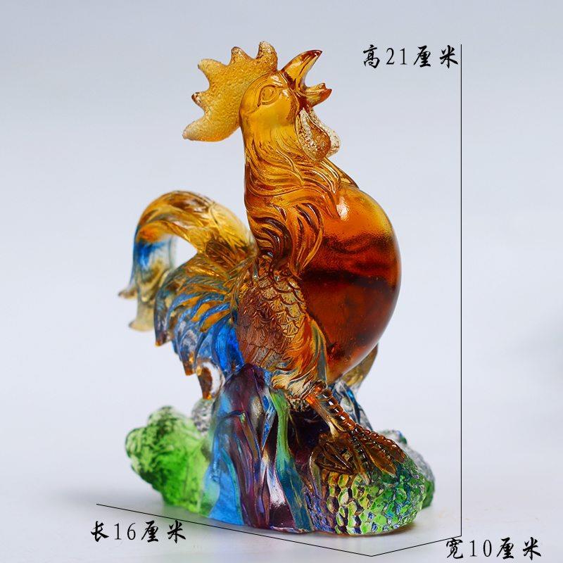 古法琉璃大吉大鸡摆件居家客NHC厅酒柜频前台摆放装业饰利开视送