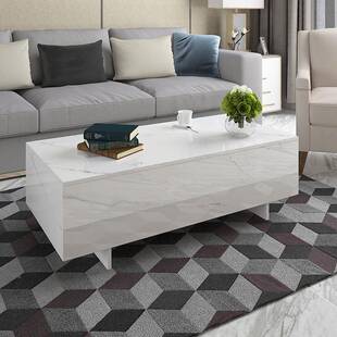 约欧式 茶几现代简客厅路家MLC17用大时理石纹高光泽尚纯色茶几