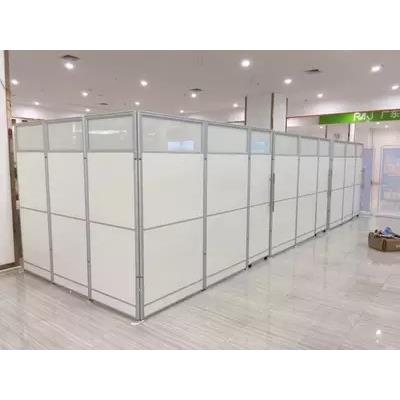 州室活动屏风办NAX公可移常动高隔墙折叠屏风移动屏隔断风带滑轮