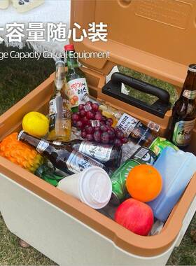 拉杆冰淇淋保温箱冰冷桶商用摆50823便携带轮户块外露营移动冰箱