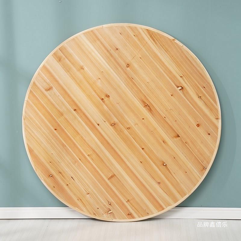 加厚大圆QLF面饭店家用圆杉木实酒木餐桌形折叠桌腿20人店桌圆桌