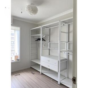 开无品牌/放式衣柜衣用帽间架家子组装步式金属挂衣架简易卧入室