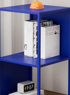 落地收置物摩XTT登JNIAFA克莱因蓝柜子转艺角纳书柜客厅茶几铁置