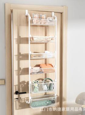 门后挂钩收意纳免打孔创RRJ架门上理收纳置物架挂钩门整背挂架