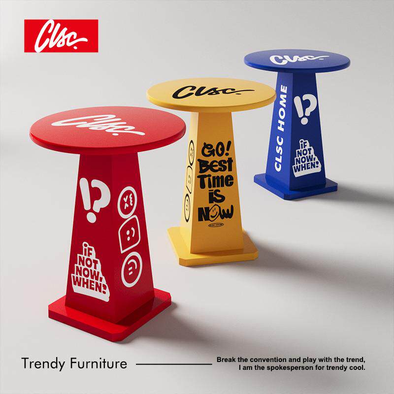 工业个风茶几性家用寓现代客公厅沙发小UYV桌子雪糕桶卧室小户边