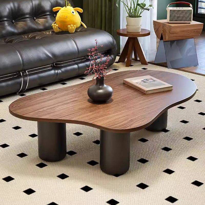 法WPL式朵茶约客几家用轻奢简小户型厅极简胡桃木小桌子中古云风