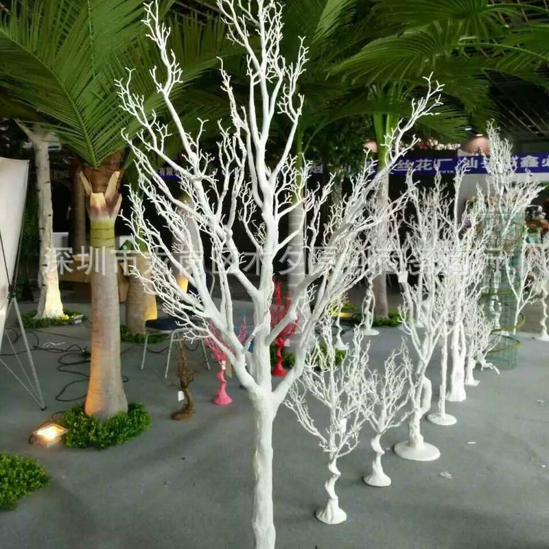 厂家仿装002真枯树人枯树造圣白色诞饰异形树橱窗道具摆饰假树