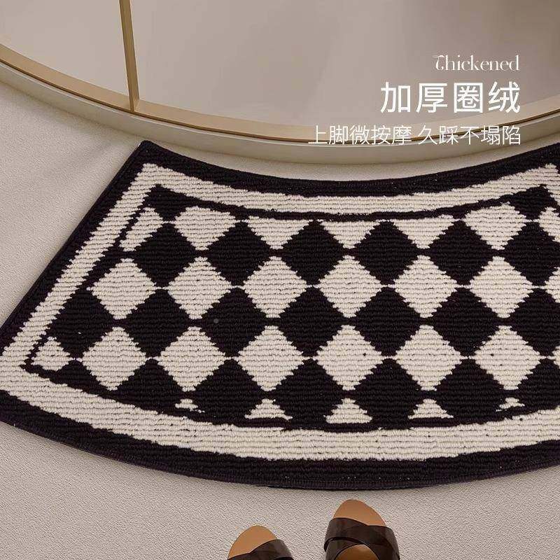 美式弧形浴室地垫卫生间扇脚20250605垫中古风厕所浴房淋门形口圆,居家布艺,家用脚垫,淘宝优惠券,粉丝福利购,淘宝优惠卷