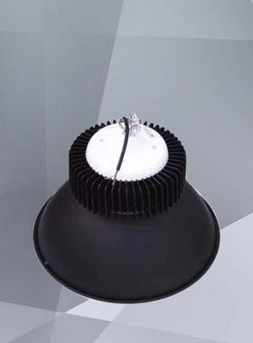 黑色鳍片工矿灯led厂房无品牌/子灯车间仓库超1亮50W工业照明吊罩