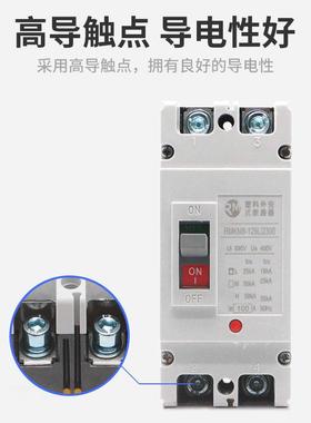 塑壳断路器2P空开10安A160200A250单相220DNZV双A极0大功率空气开