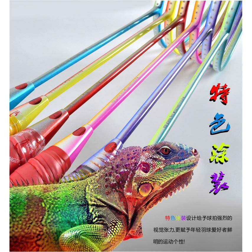 EDV驰胜双面超轻全碳羽素毛球迪拍进攻型纤维羽拍双色时尚特色涂