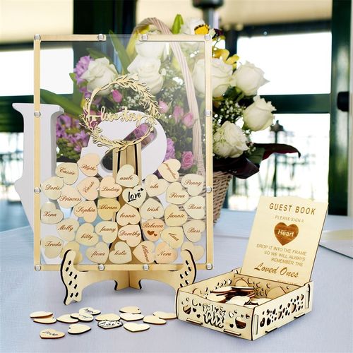 2024创意婚礼签到板亚克力签到台相框生日结婚派对装饰品摆件布置